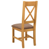 Dining Chair 2 pcs Solid Oak Wood Grey 45 x 54 x 105 cm 42039167
