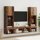 TV Wall Units with LED with LED 5 pcs Old wood Engineered Wood 3403610
