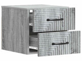 Wall-Mounted Bedside Cabinet Grey Sonoma 34.5 x 33 x 40 cm 898647