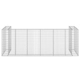 Gabion Wall for Garbage Bins Galvanised Steel 325x100x110 cm 151301