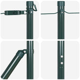 Fence Post Other 26 pcs Green 3.2 x 3.2 x 210 cm Steel 3350125