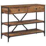 Console Table with Drawer Brown 100 x 34.5 x 75 cm Wood 871304