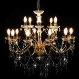 Chandelier 2-layer Golden 15 x E14 Bulbs 281613