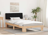 Bed Frame with Upholstered Headboard Black 100 x 200 cm 877511