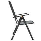 Folding Garden Chair Set of 2 Anthracite 317340