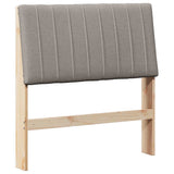 Upholstered Headboard Taupe 90 cm Solid Pine Wood 879417