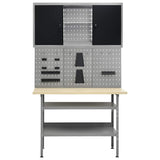 Workbench with Three Wall Panels and One Cabinet 3053431