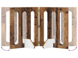 Folding Pet Fence 2 pcs Oak Wood 100.5 x 38 x 70 cm 8005967