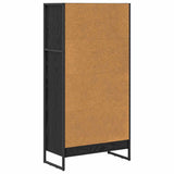 Book Cabinet Black Oak 60 x 30 x 121 cm Engineered Wood 886390