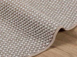 Area Rugs Round LUGO Cream and Taupe 120 CM Polyester 42022710