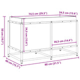 Garden Planter White 80x40x50 cm Solid Wood Pine 847029