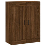 Wall Mounted Cabinet Brown Oak 69.5x34x90 cm Engineered Wood 830403