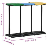 Bin Bag Stands with Lid 240-330 L Multicolour PP 340989