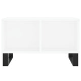 ZNTS Coffee Table White 60x50x36.5 cm Engineered Wood 830548
