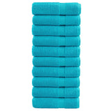 Premium Shower Towels SOLUND 10 pcs Turquoise 70x140 cm 600 gsm 137454