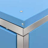 Double Wheelie Bin Shed 138x77.5x112.5 cm Stainless Steel 149567