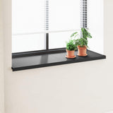 Window Sill Black with wood grain 140 x 50 x 4.5 cm PVC 42046884