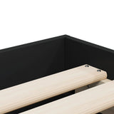 Bed Frame with Drawers without Mattress Black 75x190 cm Small Single 3207330