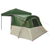 Camping Tent Set Folding 2 pcs Green Taffeta and Fabric 3337173