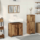3 Piece Bathroom Furniture Set Old Wood Engineered Wood 3328563