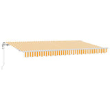 Retractable Awning Yellow 400 x 200 cm Fabric 3329791