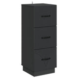 Drawer Cabinet Black 33 x 34.5 x 87 cm Engineered Wood 895306
