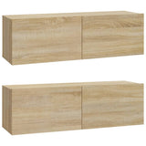 6 Piece TV Cabinet Set Sonoma Oak Engineered Wood 3114464