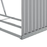 Log Holder Light Grey 120x45x100 cm Galvanised Steel 364553