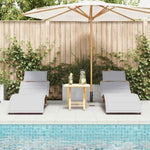Sun lounger 2 pcs Light Grey 184 x 55 x 64cm Solid Acacia wood 4107100