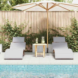 Sun lounger 2 pcs Light Grey 184 x 55 x 64cm Solid Acacia wood 4107100