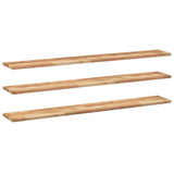 Floating Shelves 3 pcs 140x20x2 cm Oil Finished Solid Wood Acacia 3279517