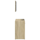 2 Piece Bathroom Furniture Set Sonoma Oak Engineered Wood 849605