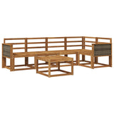 Outdoor Sofa Set 6 pcs Natural Solid Acacia Wood 3385225