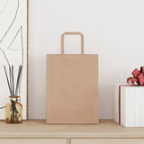 Paper Bags 250 pcs with Handles Brown 21x11x28 cm 4101811