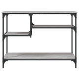 Console Table with Shelves Grey Sonoma 100x35x75 cm 837785