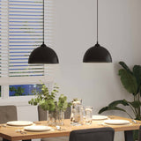 Pendant Lamps 2 pcs Height Adjustable E27 Black 30 cm Metal 4103451