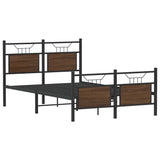 Bed Frame without Mattress Brown Oak 120x190 cm Small Double Engineered Wood 4106856