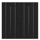 Kitchen Wall Cabinet Lucca Black Engineered Wood 853818