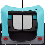 2-in-1 Pet Bike Trailer & Jogging Stroller Blue and Grey 92441