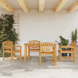 ZNTS 5 Piece Garden Dining Set Solid Wood Teak 3157927