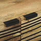 Coffee Table Brown and Black 80 x 50 x 40 cm Solid Acacia wood 4017941