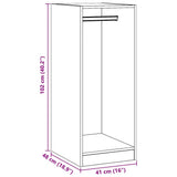 Wardrobe Grey Sonoma 48x41x102 cm Engineered Wood 840819