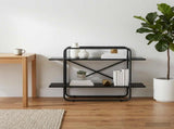 Bookshelf 2-Tier 100 x 35 x 70 cm PB Black Oak 8007798