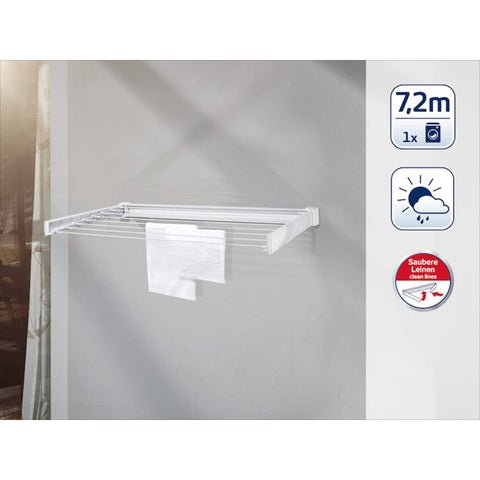 ZNTS Leifheit Wall-Mounted Clothesline Telegant 72 Protect 83305 415753
