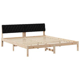 Bed frame Brown and black 180 x 200 cm Solid pine wood 3394345