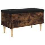 Storage Bench Smoked Oak 82x42x46 cm Engineered Wood 835079