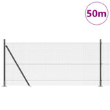 Welded Wire Fence with Concrete Base 50 x 1 m 3352588