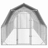 Chicken Run with Roof 2.5x8x2.25 m Galvanised Steel 3328528