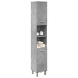 Bathroom Cabinet Concrete Grey 30x30x179 cm Engineered Wood 856139