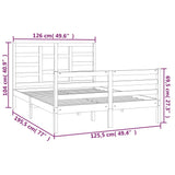 Bed Frame without Mattress Solid Wood 120x190 cm Small Double 3105830